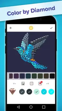 Color by Diamond - Circle Art Color by Number Game Screen Shot 0