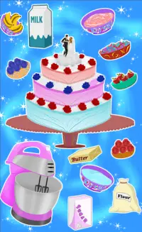 Heart Wedding Cake Игры на приготовление еды Screen Shot 2