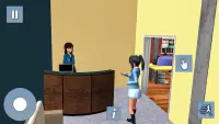 Anime Games: Office Girl Sim Screen Shot 2