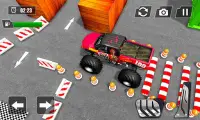 monstre camion parking: voiture conduite école Screen Shot 4