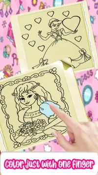 Livre de coloriage princesse: jeux de coloriage Screen Shot 3