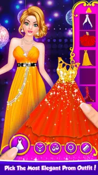 Prom Party Fashion Doll Salon Dress Up Game Screen Shot 2