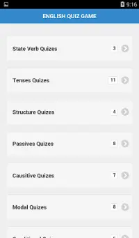 English Quiz Game Screen Shot 1