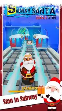 Subway Santa Claus Endless Run Screen Shot 0