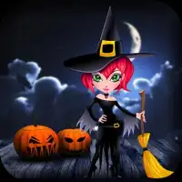 Halloween witch bird Screen Shot 0