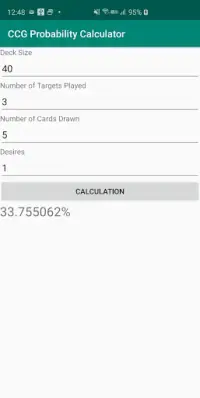 CCG Probability Calculator Screen Shot 0