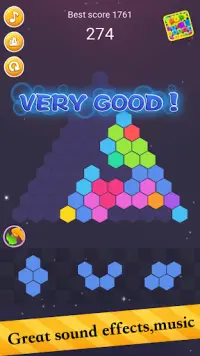 Hexic Puzzle - Hexa Block Match, Hex Color Clear Screen Shot 1