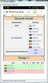 t20 World Cup Fixture & Info Screen Shot 8