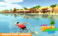 여자의 해변 수영 경기 레이스 게임 Screen Shot 5
