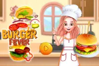 Burger Fever Game - Fast Food Cooking🍔🥂 Screen Shot 1