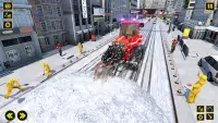 Snow Excavator Sim Crane Game Screen Shot 5