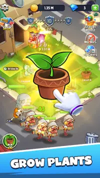 Merge Plants- ज़ोंबी रक्षा खेल Screen Shot 0