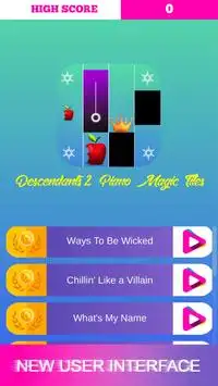 Descendants 2 Piano Magic Tiles Screen Shot 0