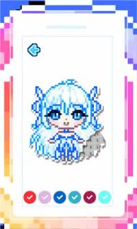 Pixel Art Unnie Doll Games Coloring Screen Shot 4