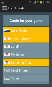 Trains Board Game Randomizer Screen Shot 2