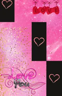 Piano Love & Hearts Tiles : Pink Magic Music Game Screen Shot 0