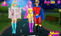 Super Hero Couple Kissing Screen Shot 1