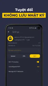 CyberGhost VPN: WiFi bảo mật Screen Shot 2