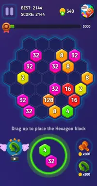 Pb Hexagon : match-3 : puzzle game Screen Shot 2