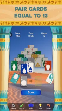 Pyramid Solitaire - Card Games Screen Shot 1