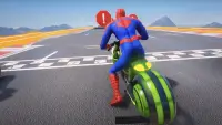 Tricky Bike Superhero Races Screen Shot 2