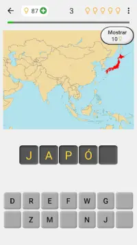 Mapas de todos los países del mundo - El mapa quiz Screen Shot 1