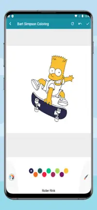 Bart Simpson Coloring Screen Shot 1