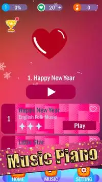 Heart Piano Tiles Pink 2 Screen Shot 0