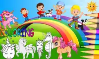 Einhorn-Färbung : Little Pony Coloring für Kinder Screen Shot 2