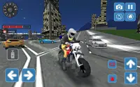 الشرطة موتور دراجة 3D القيادة محاكي Screen Shot 7