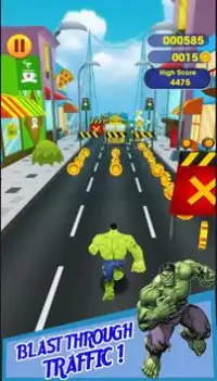 Rail Hulk Rush - Subway Hulk Runnig Screen Shot 1