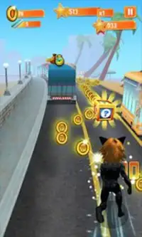 Hero Subway Surf: Super Cat Noir Hero adventure Screen Shot 2