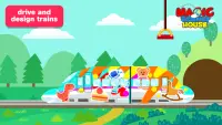 Kids Train Game: Design Drive Puzzles Coloring Screen Shot 4