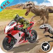 Cepat Sepeda Jurassic Dino Balap - Moto Racing 3D