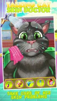 Talking Cat Skin Doctor Kids Game Screen Shot 2