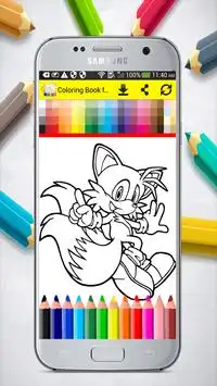 Coloring Book for Sonic Screen Shot 3