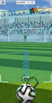 फ़ुटबॉल हड़ताल खेल - मुक्त लात फुटबॉल Screen Shot 2