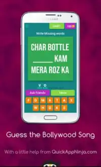 Guess the Bollywood Song 2018 Screen Shot 0