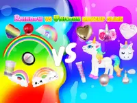 Rainbow vs Unicorn Makeup Slime Screen Shot 5