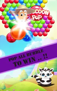 Raccoon Pop - Bubble Shooter Fun Game Screen Shot 2