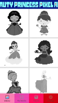 Princess Beauty Pixel Art Coloring By Number Screen Shot 5