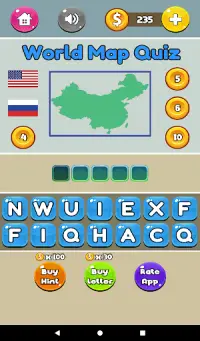 Fun Quizzes - World Map Quiz Screen Shot 7