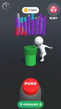 Idle Coin Button: Idle Clicker. Coin pusher game Screen Shot 2