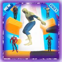 Super Heroes Stack Ball Fall Helix Crash 3D