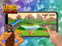 Super Dino Punch: homem da caverna com dinossauros Screen Shot 4