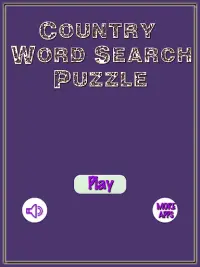 Country Word Search Puzzle Screen Shot 0