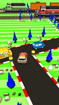 Traffic Run Car Race Crossy Roads Games Screen Shot 2