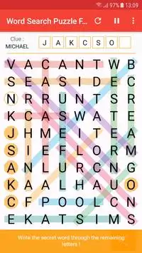 Word Search Puzzle Free 3 Screen Shot 1
