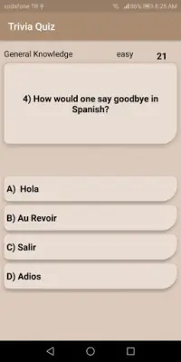 Trivia Quiz Screen Shot 2