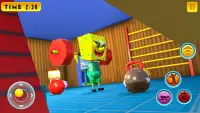 Scary Sponge Neighbor 3D - Secret Escape Games Screen Shot 1